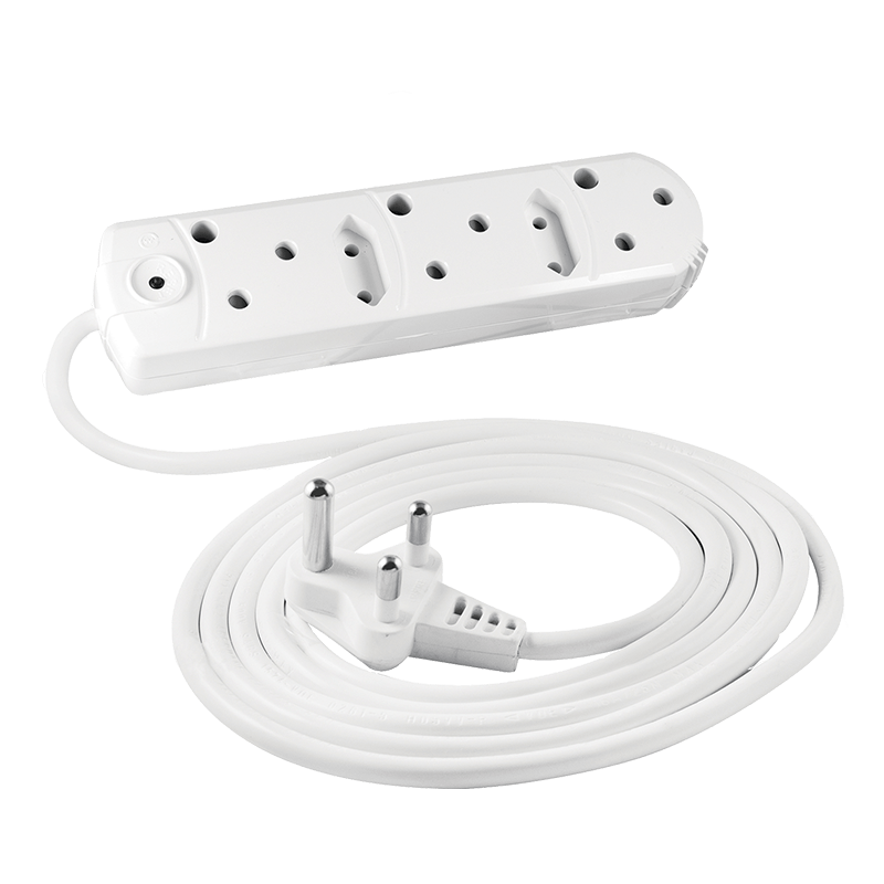 Domestic 3x16A 3 Pin 2x5A 2 Pin 3m Cord Multiplug Crabtree Electrical