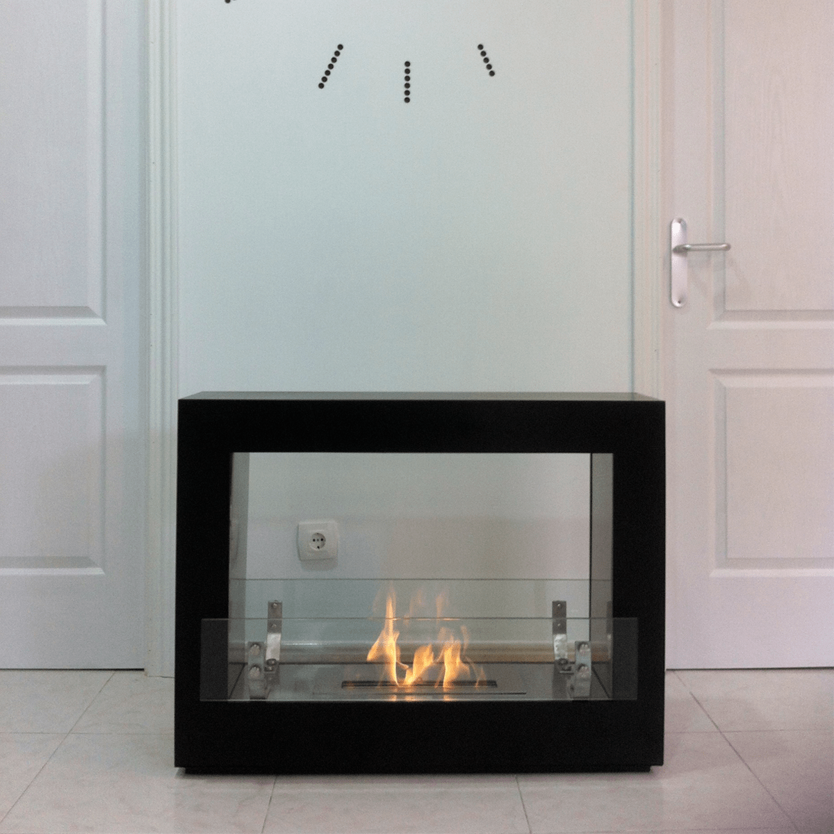 BioFlame Rogue 2.0 36" Double Sided Free Standing Ethanol Fireplace