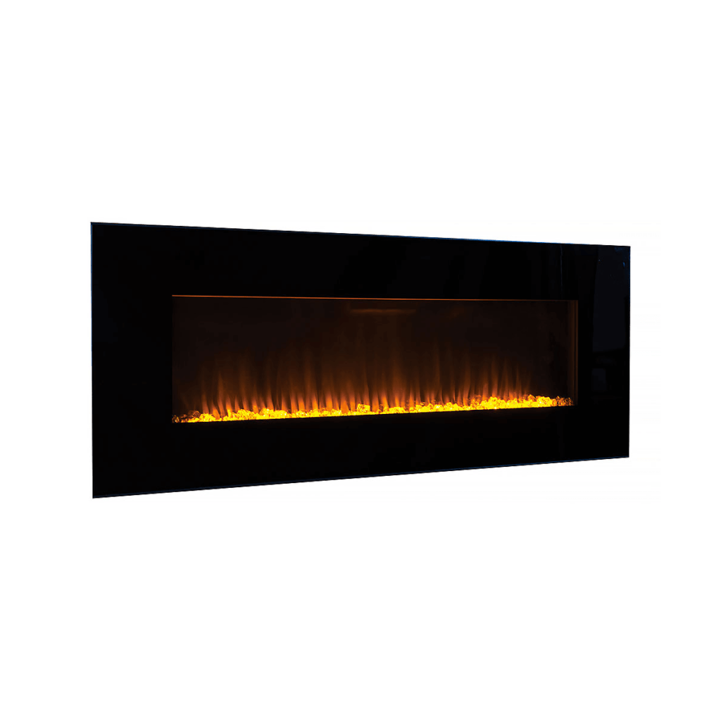 Superior 60" Wall Mount Linear Electric Fireplace Crackle Fireplaces
