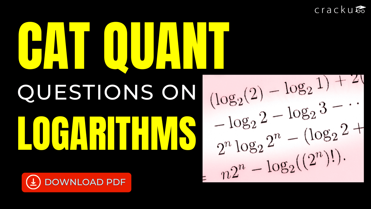 CAT Logarithm Questions PDF [Most Important] Cracku