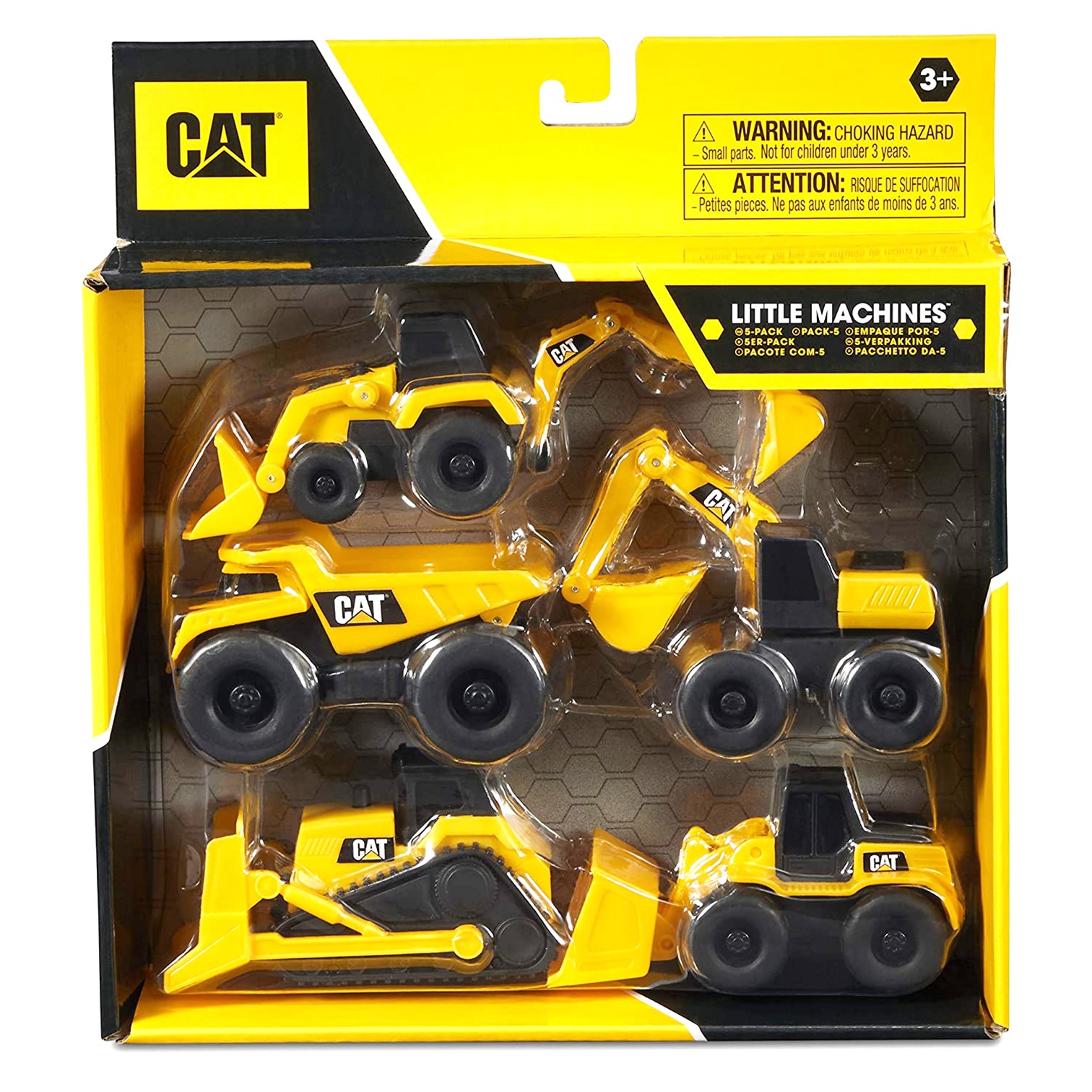 Set de Mini Maquinas (5) Caterpillar® CAT ® CRA® La casa de la escala®