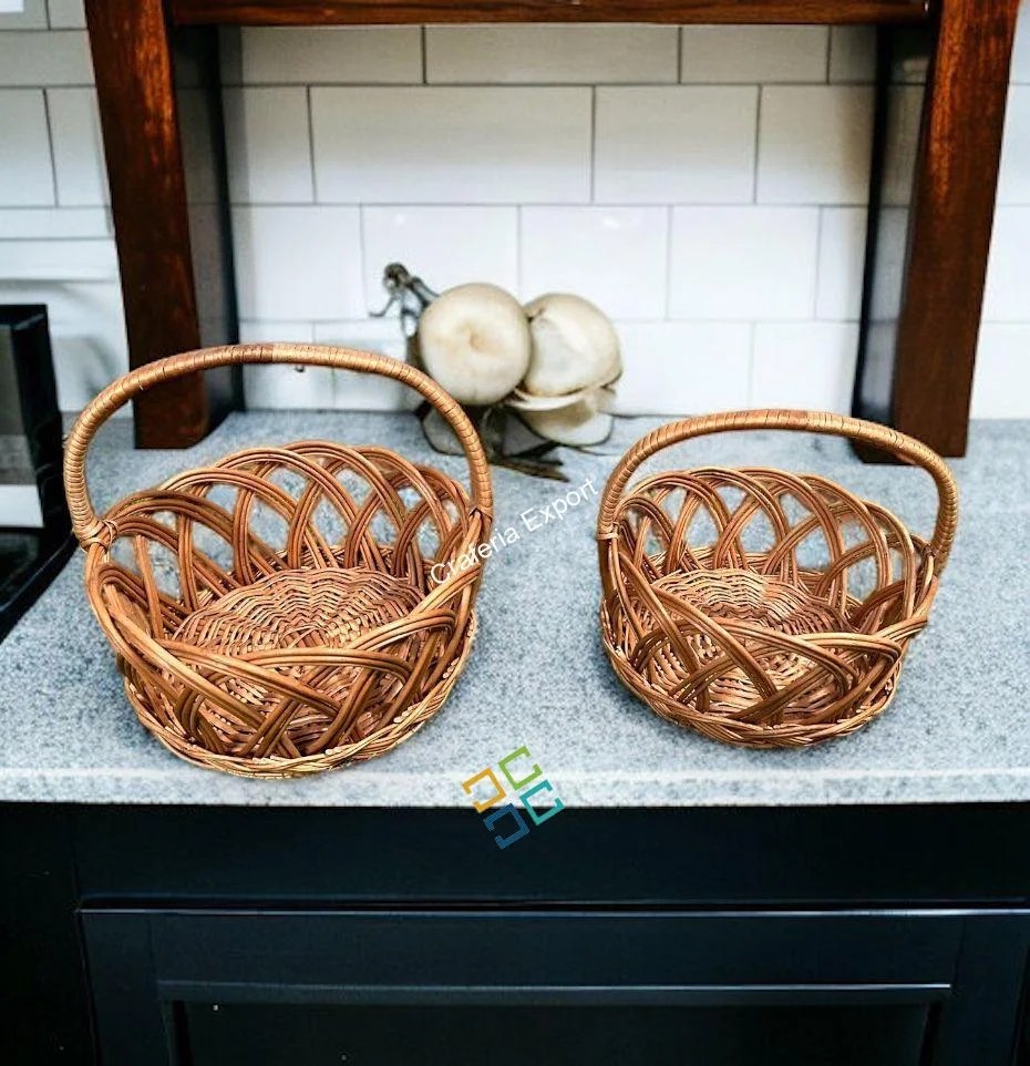 Buy Wicker Willow Gift Basket with handle Multipurpose Baskets Craferia