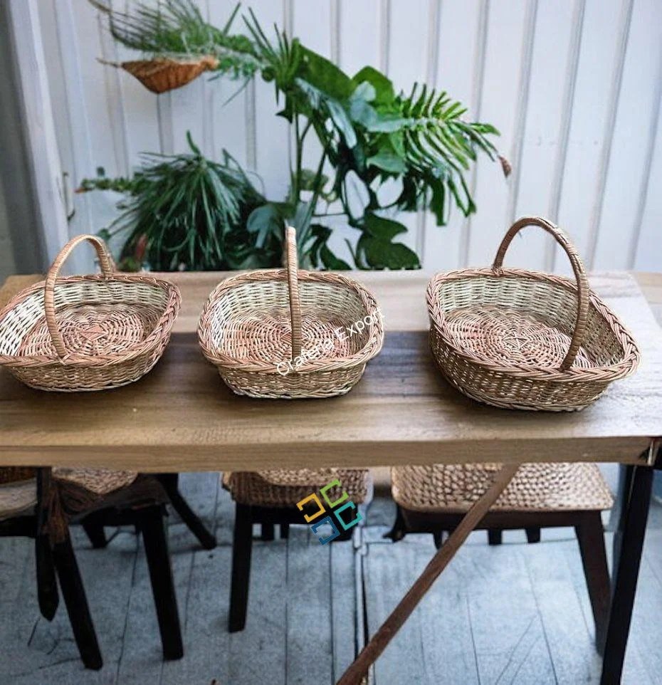 Buy Square Shaped wicker willow kashmir baskets Craferia