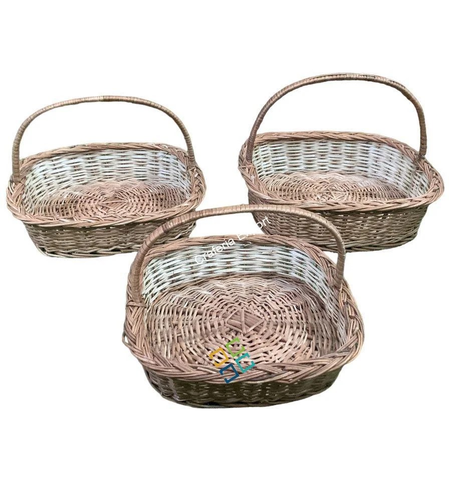 Buy Square Shaped wicker willow kashmir baskets Craferia