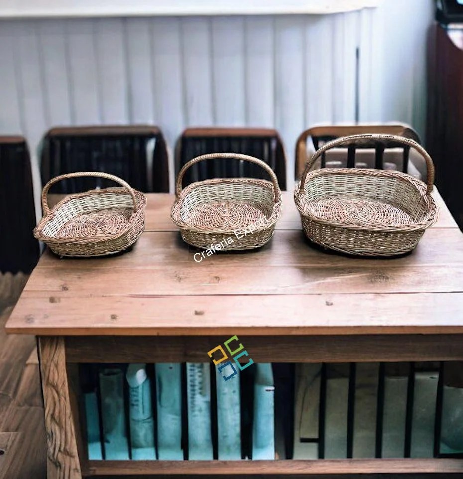 Buy Square Shaped wicker willow kashmir baskets Craferia