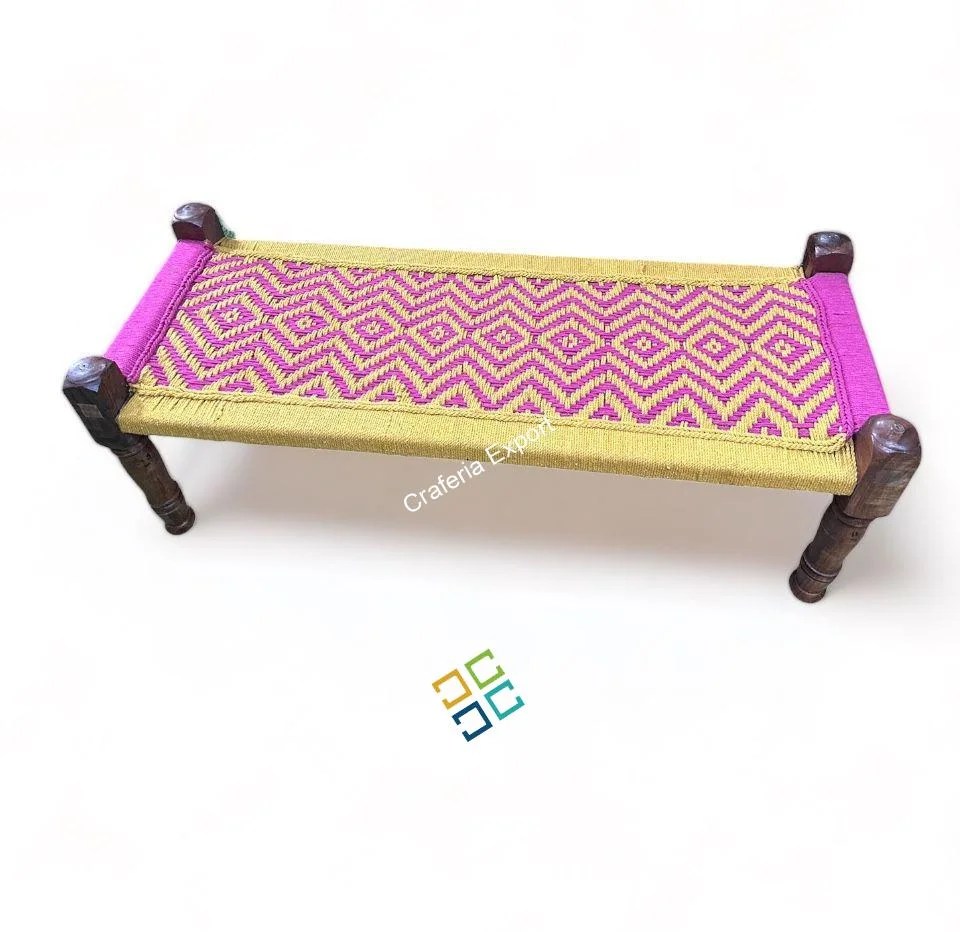 Buy Small Tradtional Charpai khatiya Wooden BenchCraferia