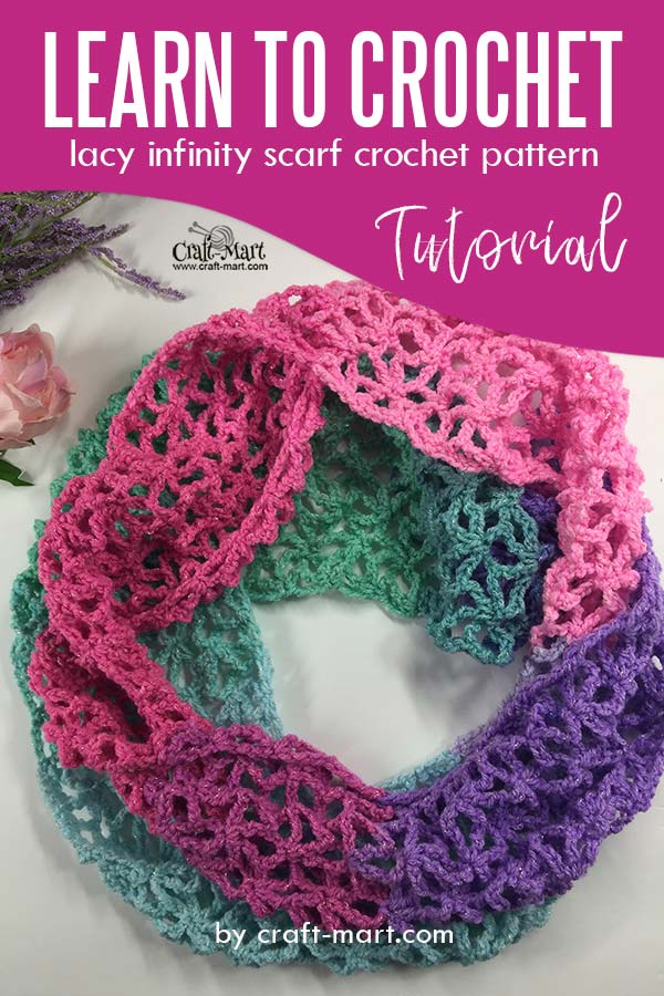 Lacy Infinity Scarf Crochet Pattern CraftMart