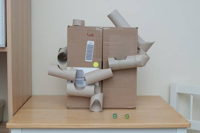 Build a marble run from recycled cardboard! Craft projects for every fan!