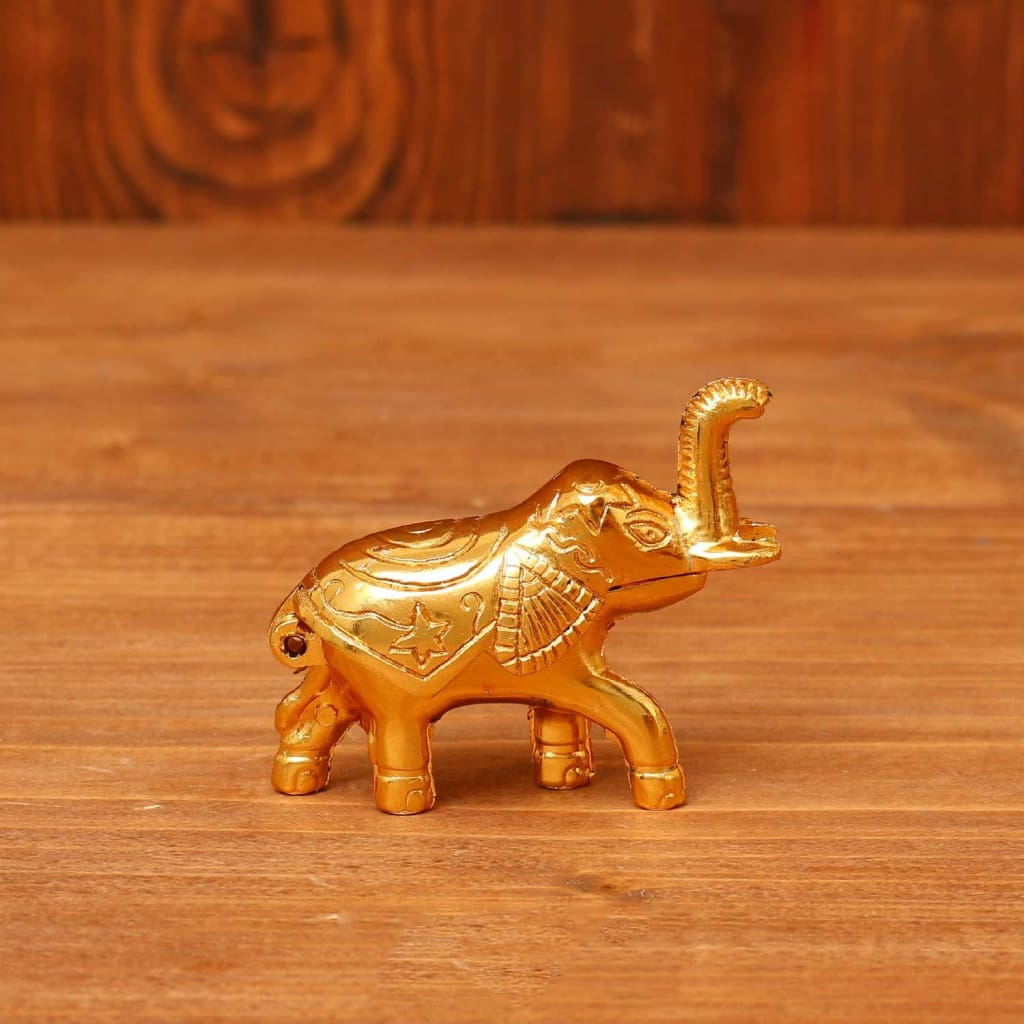 Metal Elephant Shape Haldi Kumkum Holder ( 2 Pcs)