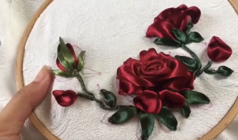 Learn Ribbon Embroidery Roses