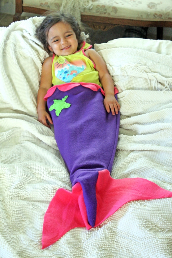 DIY Mermaid Tail Blanket —