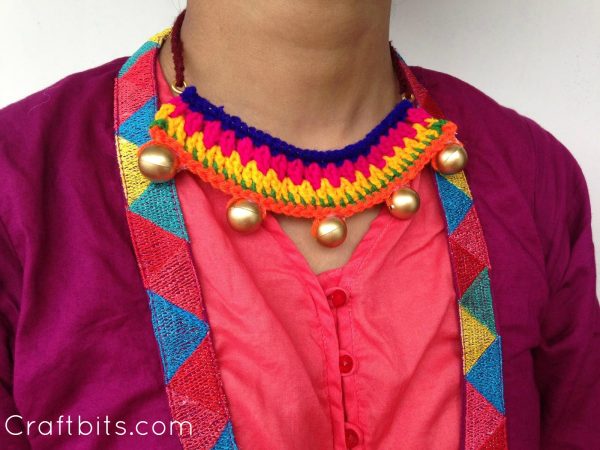 Colorful Ethnic Crochet Necklace