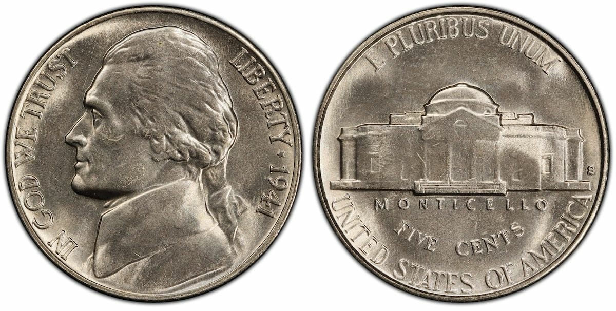 The 1941 Nickel Value, History, Composition & Error List