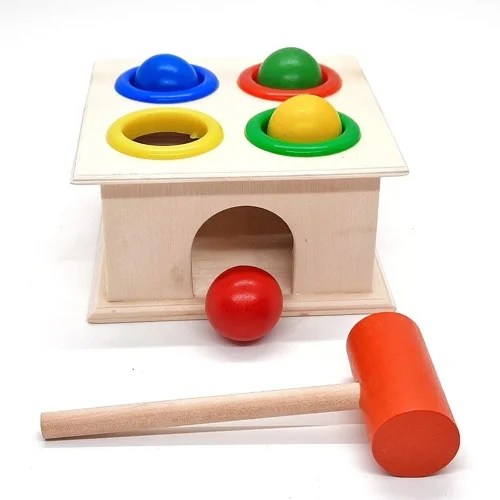 Ultimate Children's Toy Wooden Hammer and 4 Balls Game Set For Kids