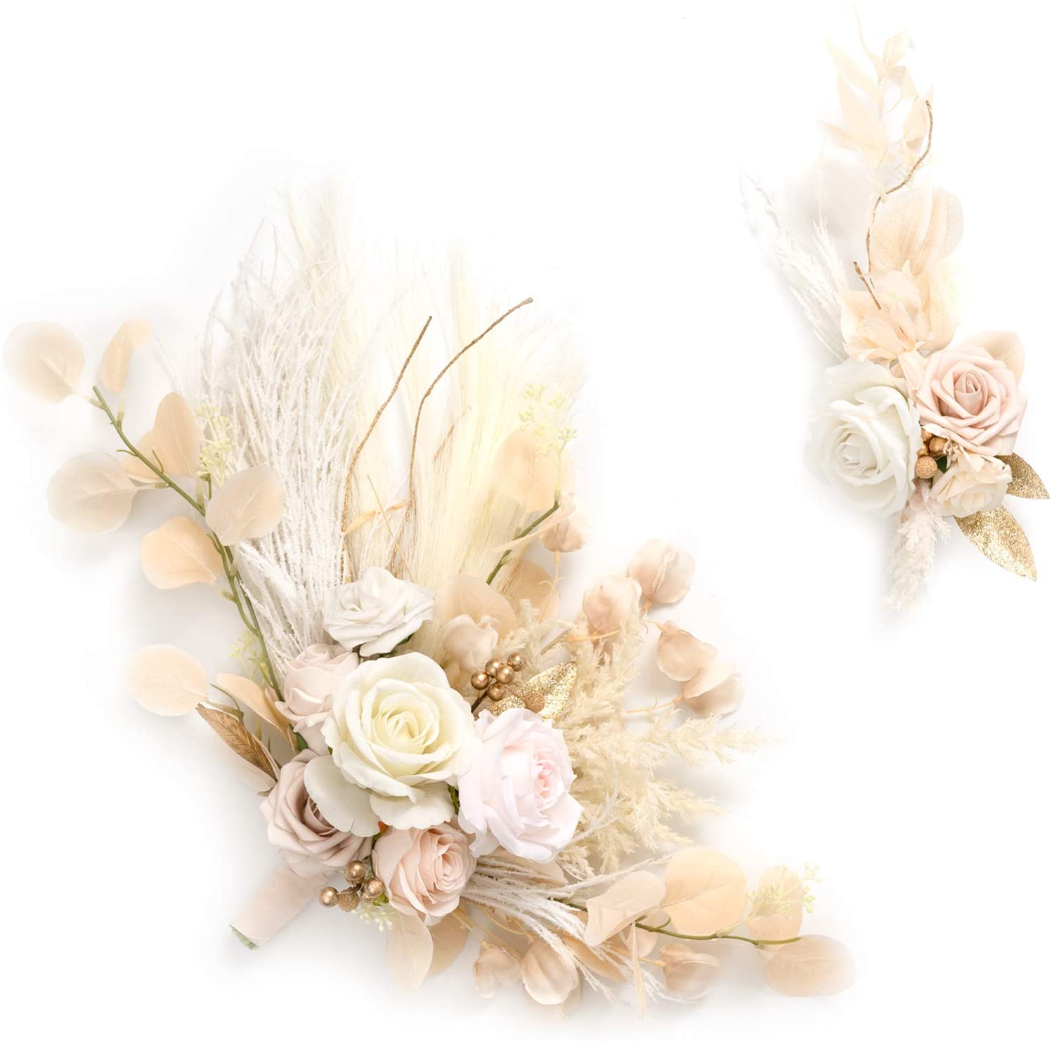 Natural Boho Floral Swag Set Crafted Charm LLC