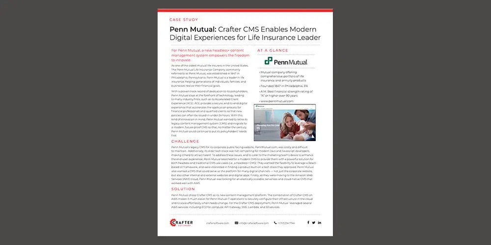 Penn Mutual CrafterCMS