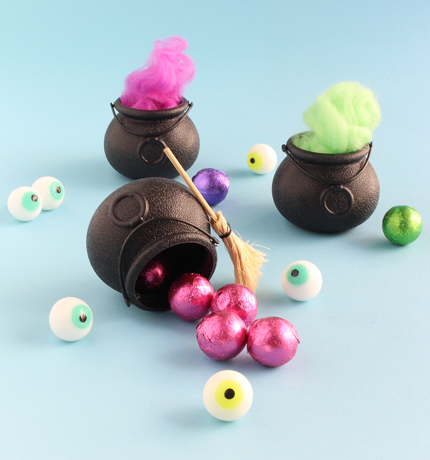 Colorful Halloween Cauldrons Crafterward
