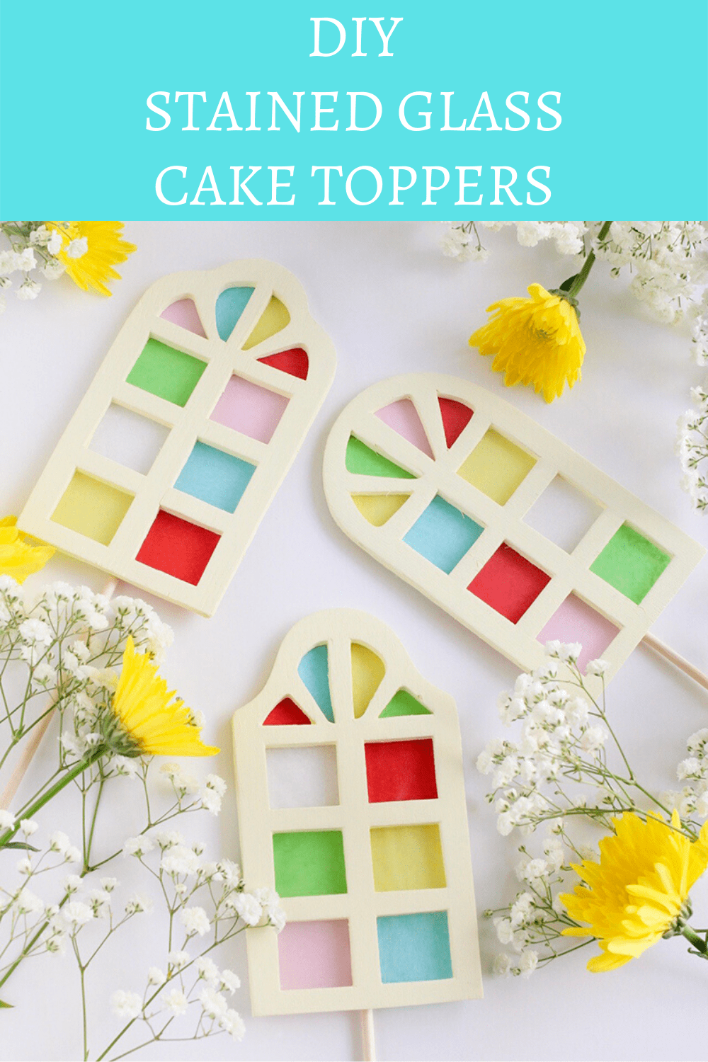DIY Stained Glass Cake Toppers Crafterward