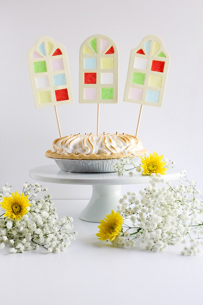 DIY Stained Glass Cake Toppers Crafterward