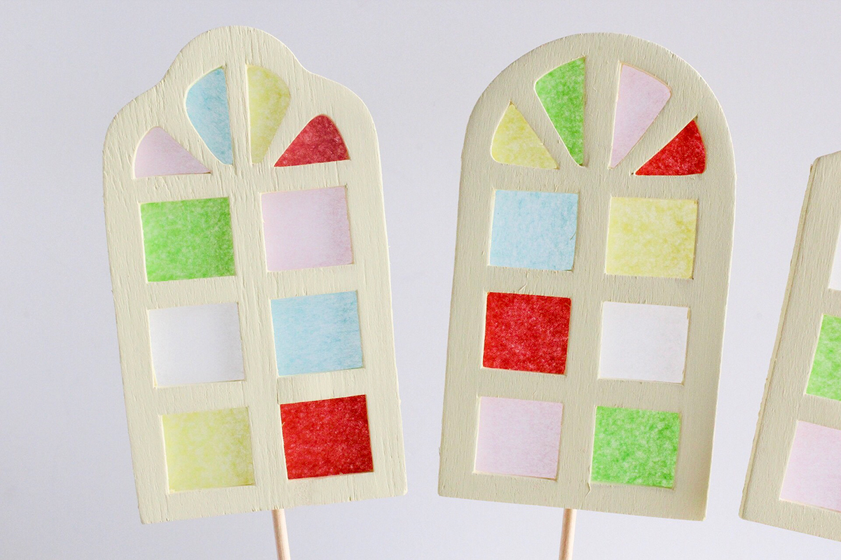DIY Stained Glass Cake Toppers Crafterward