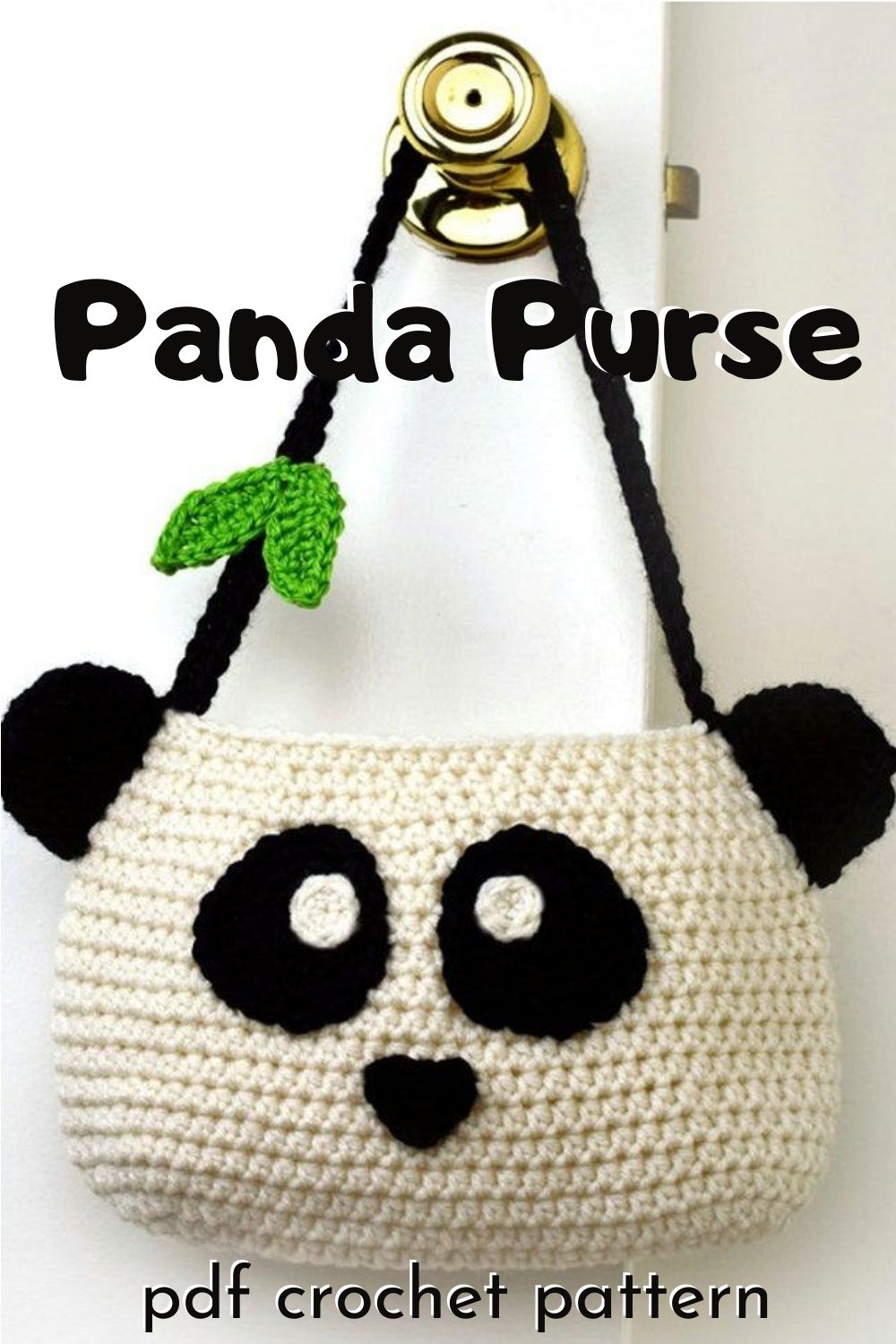 Fun panda purse for kids or adults or any panda lover! This cute pattern is crocheted seamlessly in the round from the bottom up. Easy peasy! #crochetpattern #crochethandbag #pandapurse #crochet #yarn #crafts #craftevangelist
