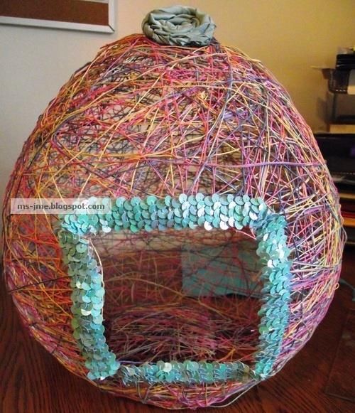 Giant Yarn Egg Easter Basket Craft Fiesta