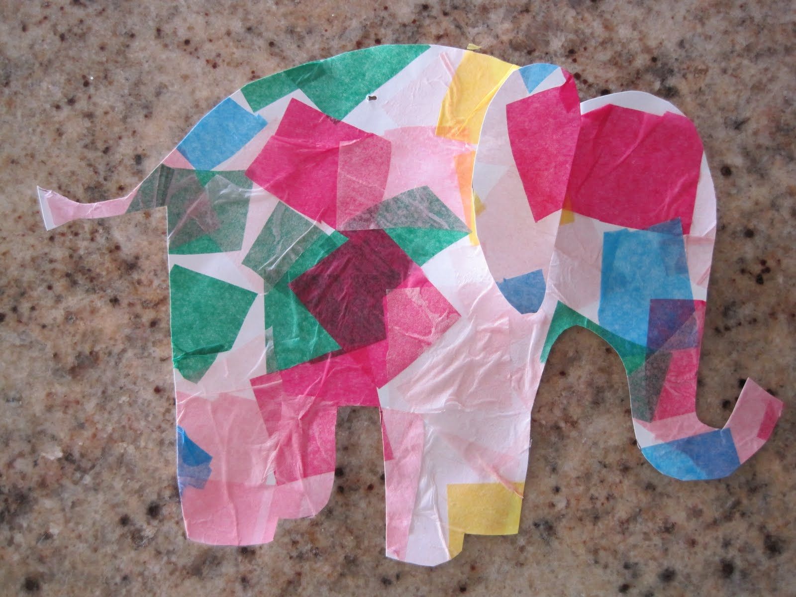 Tissue Paper Elephants Craft Fiesta