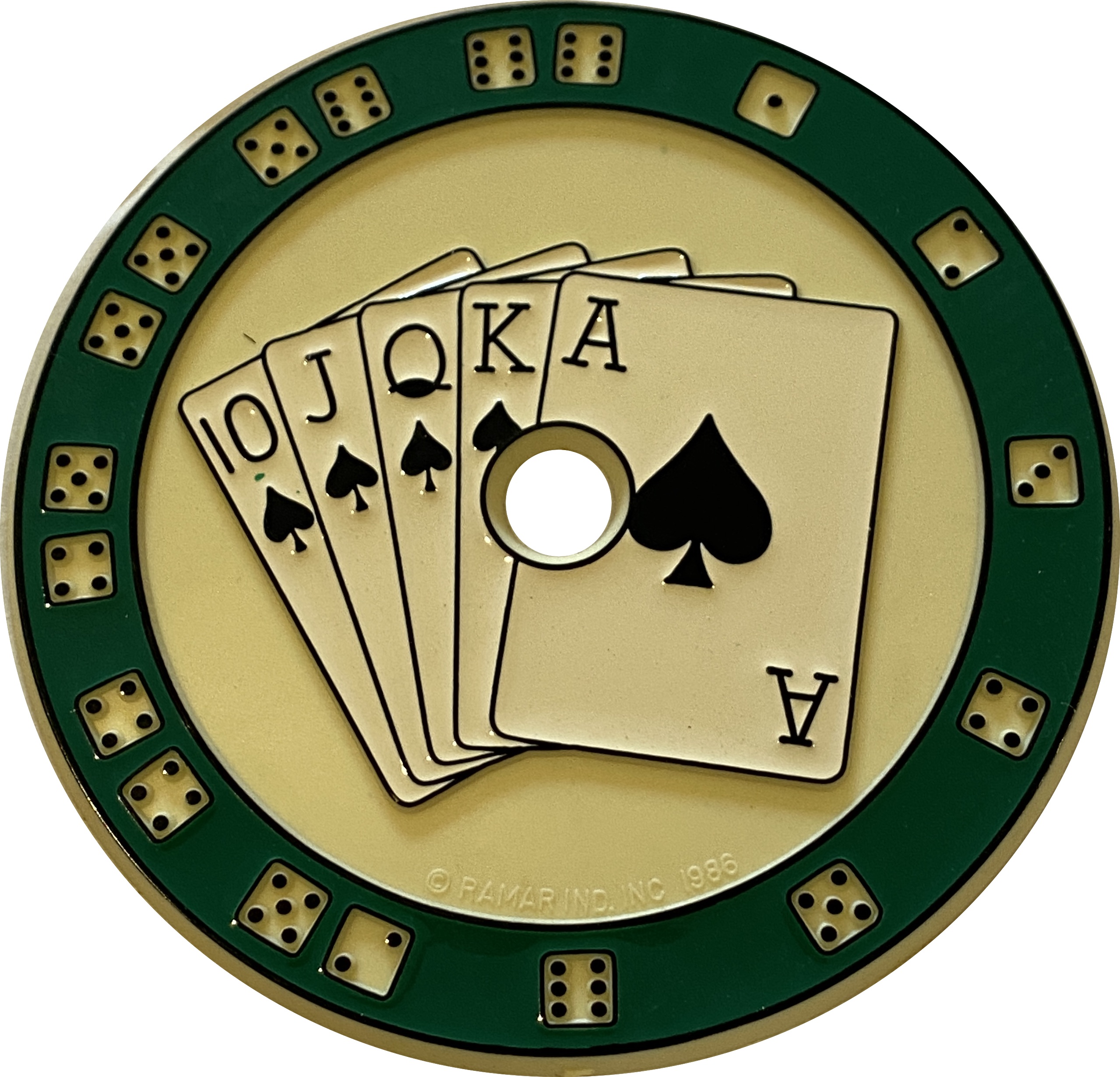 4" Vintage Clock Dial Playing Cards Craftime Clockery