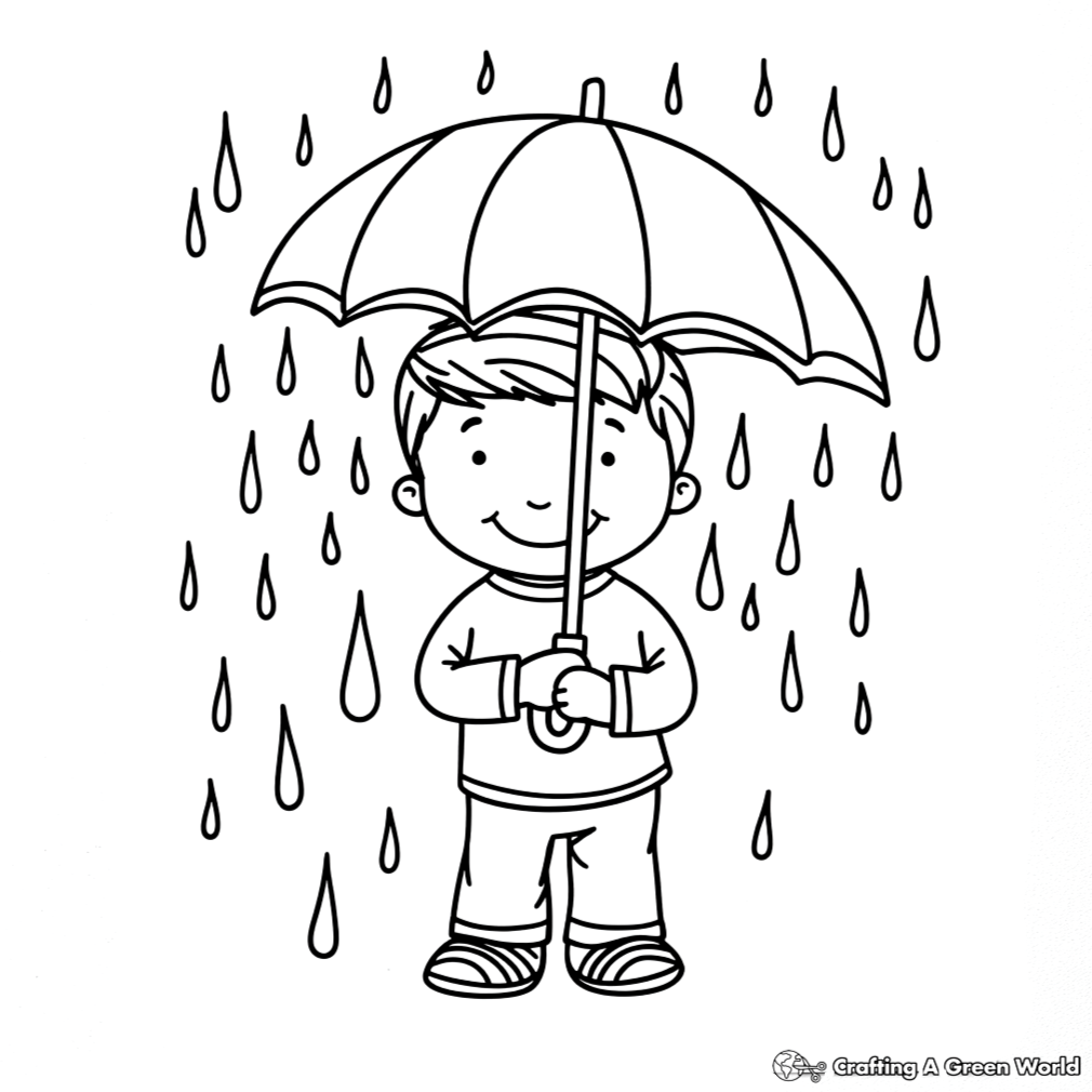 April Showers Coloring Pages Free & Printable!