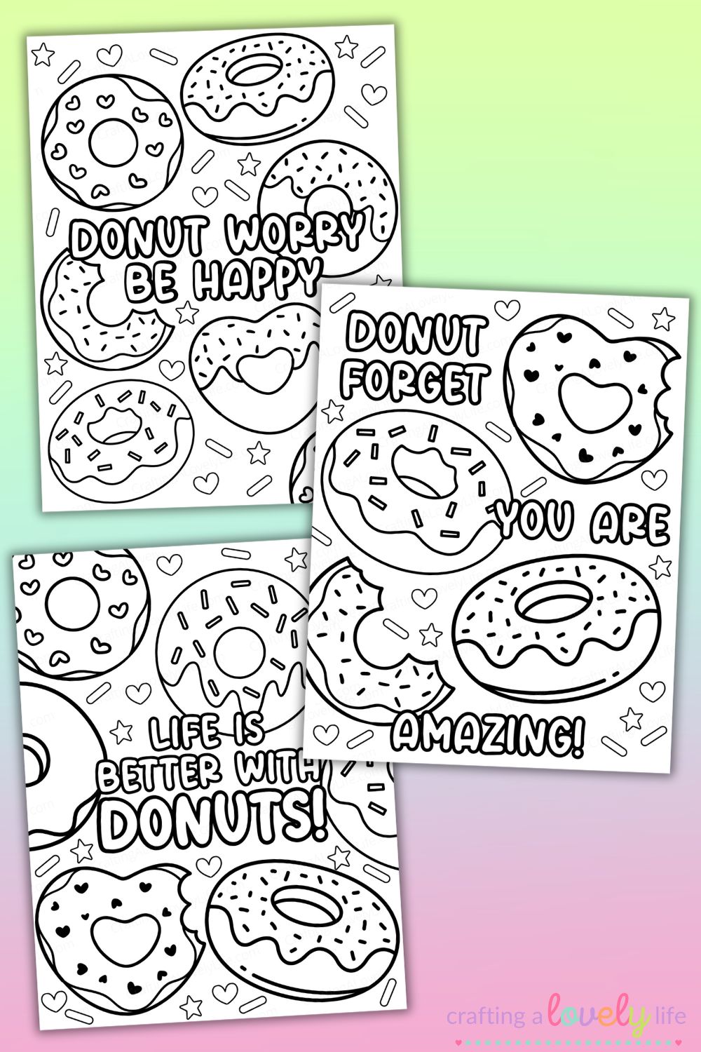 Free Printable Donut Coloring Pages