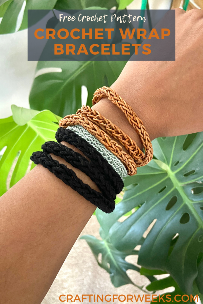 Crochet a Wrap Bracelet Free Pattern & Tutorial Crafting for Weeks