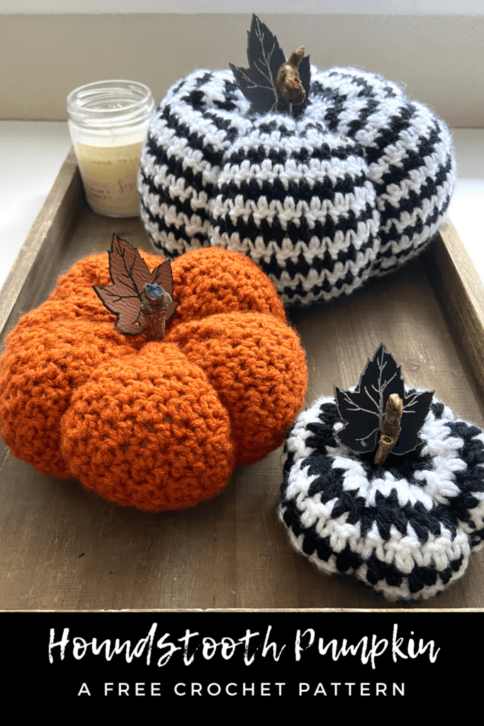 The Houndstooth Pumpkins Free Crochet Pattern Crafting for Weeks
