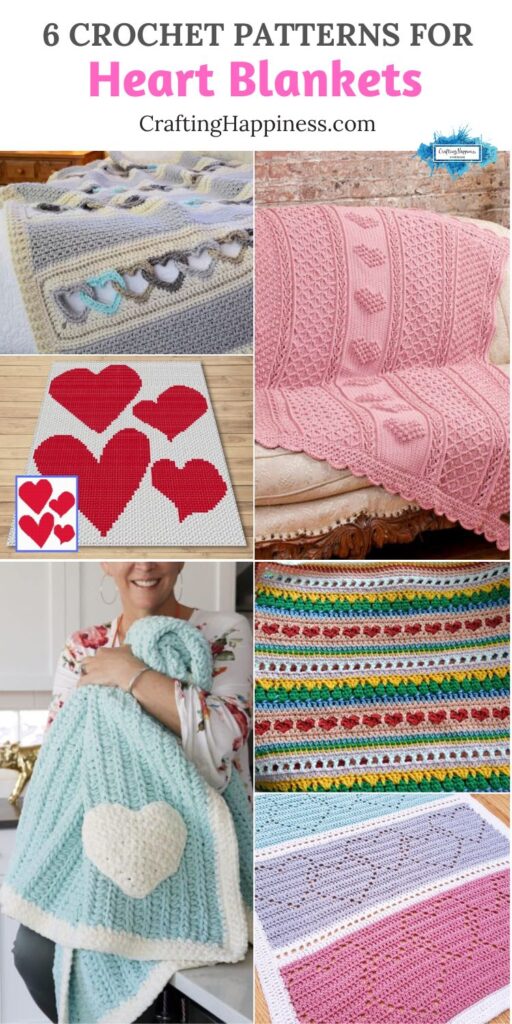6 Crochet Heart Blanket Patterns For Valentine's Day Crafting Happiness