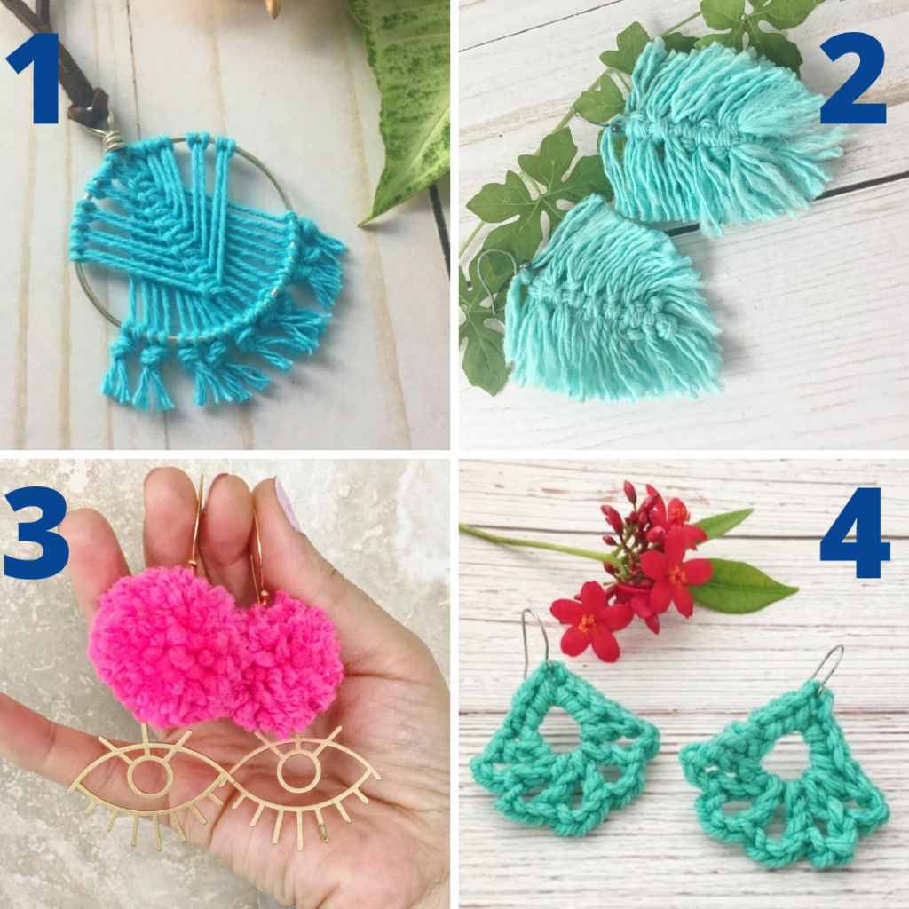 How To Make Macrame Earrings Tutorial Crafting on the Fly