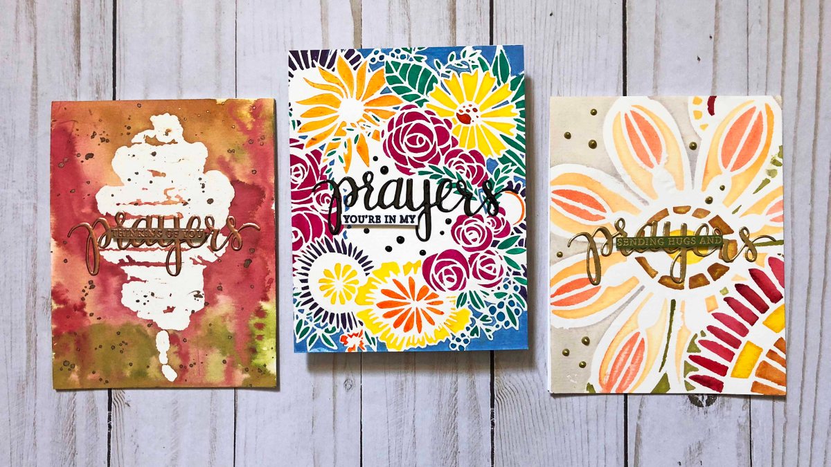 Watercolor with Stencils 2 Ways Crafting While Caffeinated with