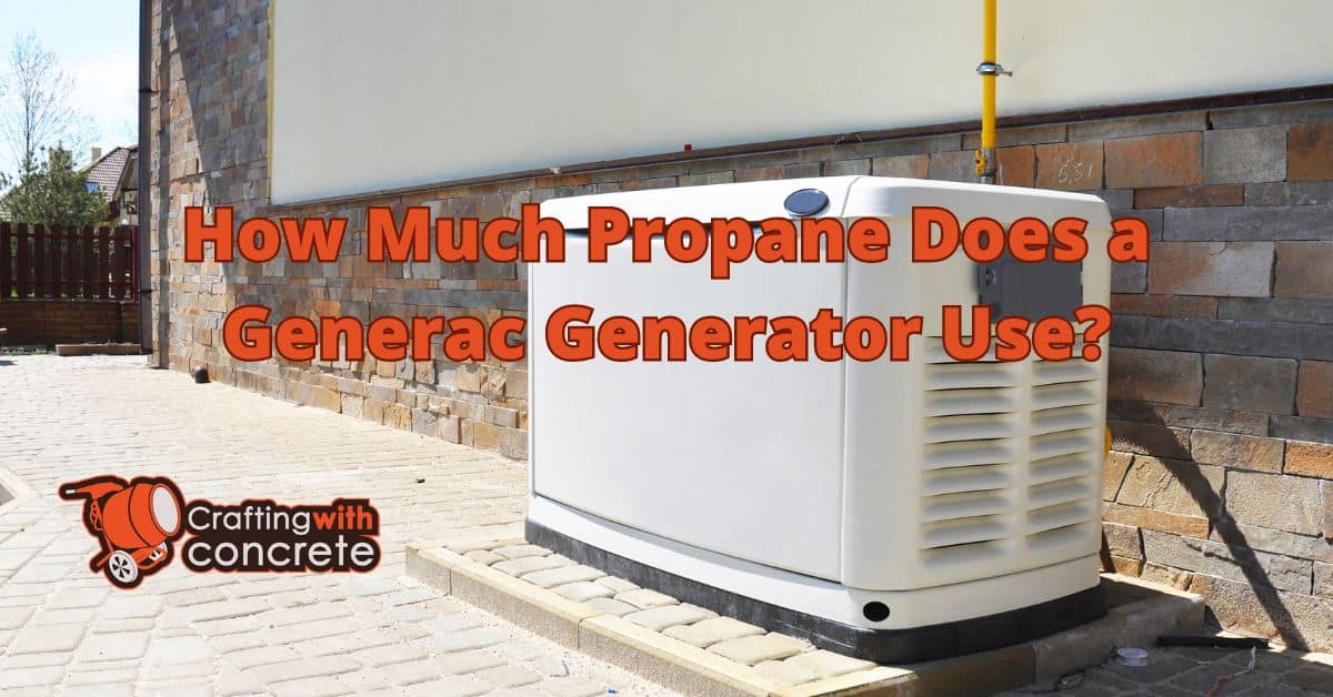 How much propane does a generac generator use