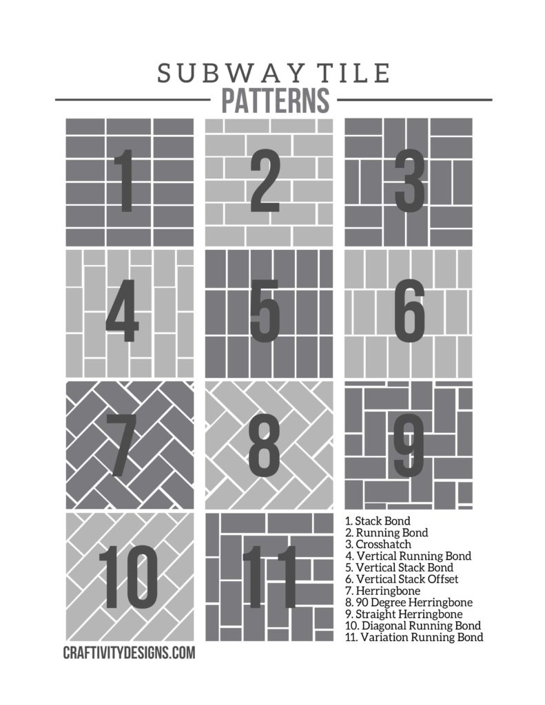 50+ Subway Tile Ideas + Free Tile Pattern Template Page 5 of 6