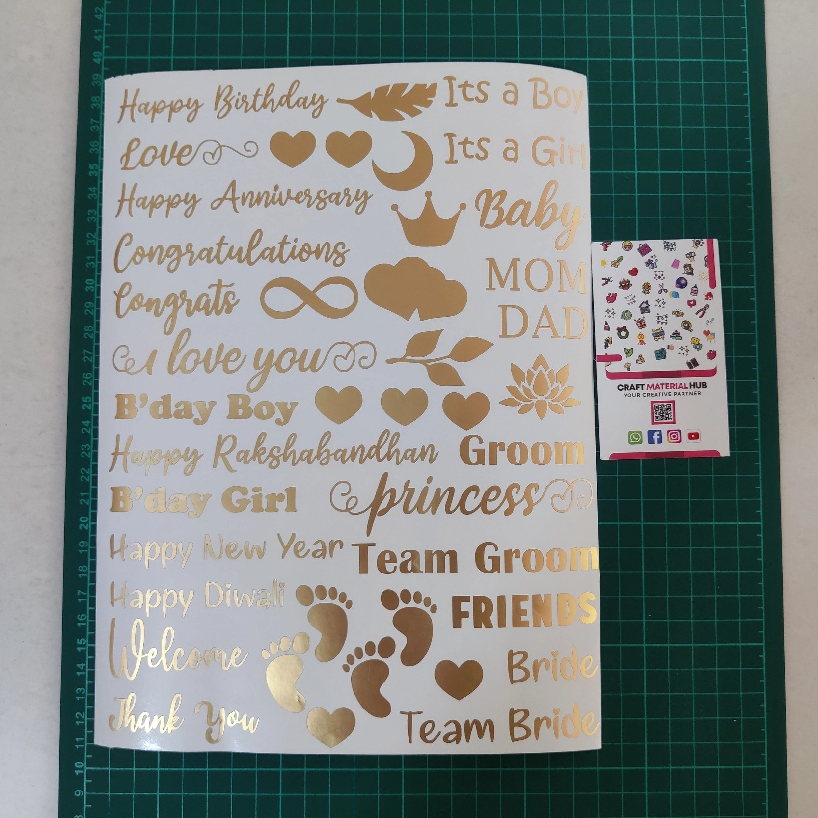 Metallic Vinyl Stickers Craft Material Hub