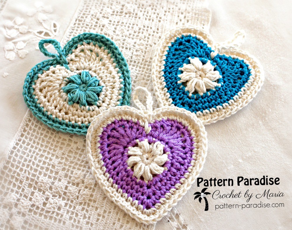 Classic Heart Sachet Free Crochet Pattern Craft ideas for adults and kids