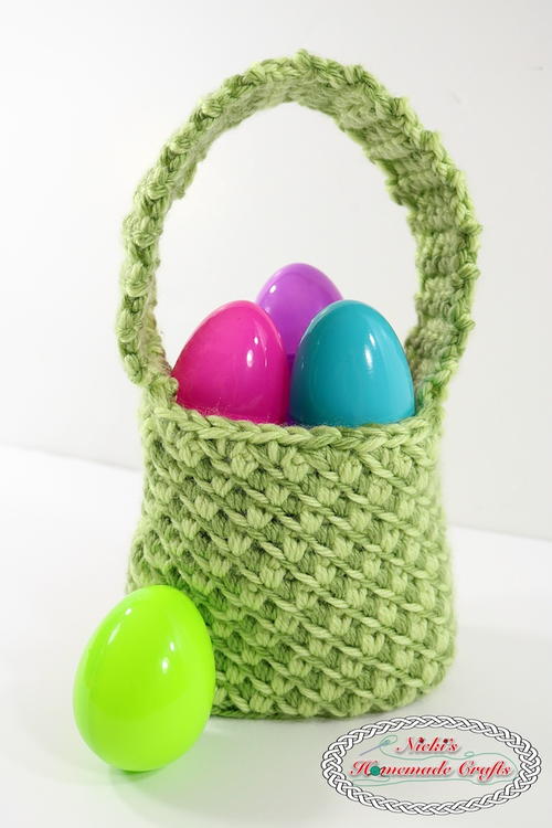 Mini Easter Basket Free Crochet Pattern Craft ideas for adults and kids
