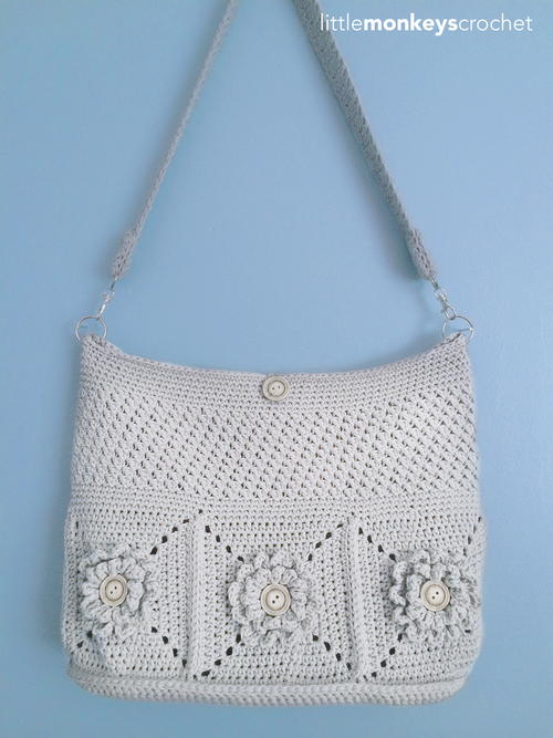 Wildflower Shoulder Bag Free Crochet Pattern Craft ideas for adults