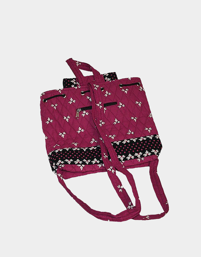 Quilted Backpack Colorful Cotton Quilted Bags from India