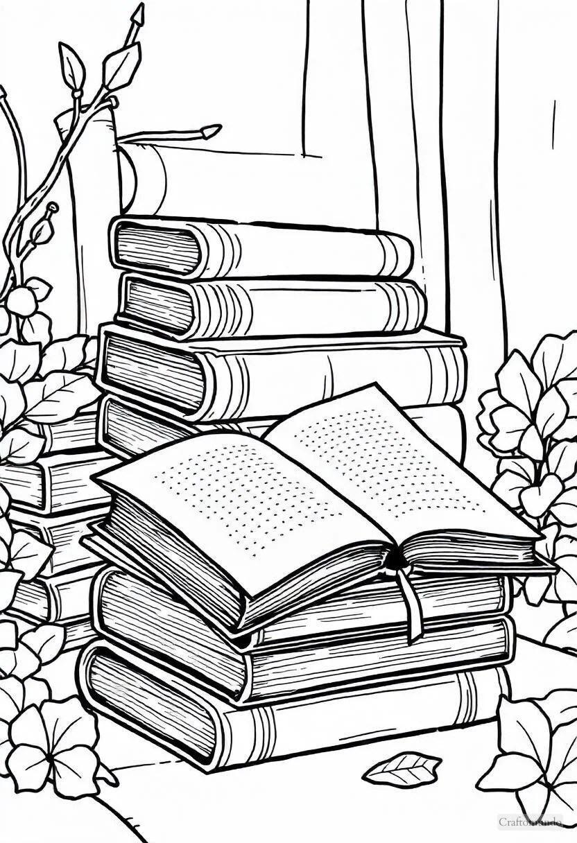 21 Book Coloring Pages CraftoMundo