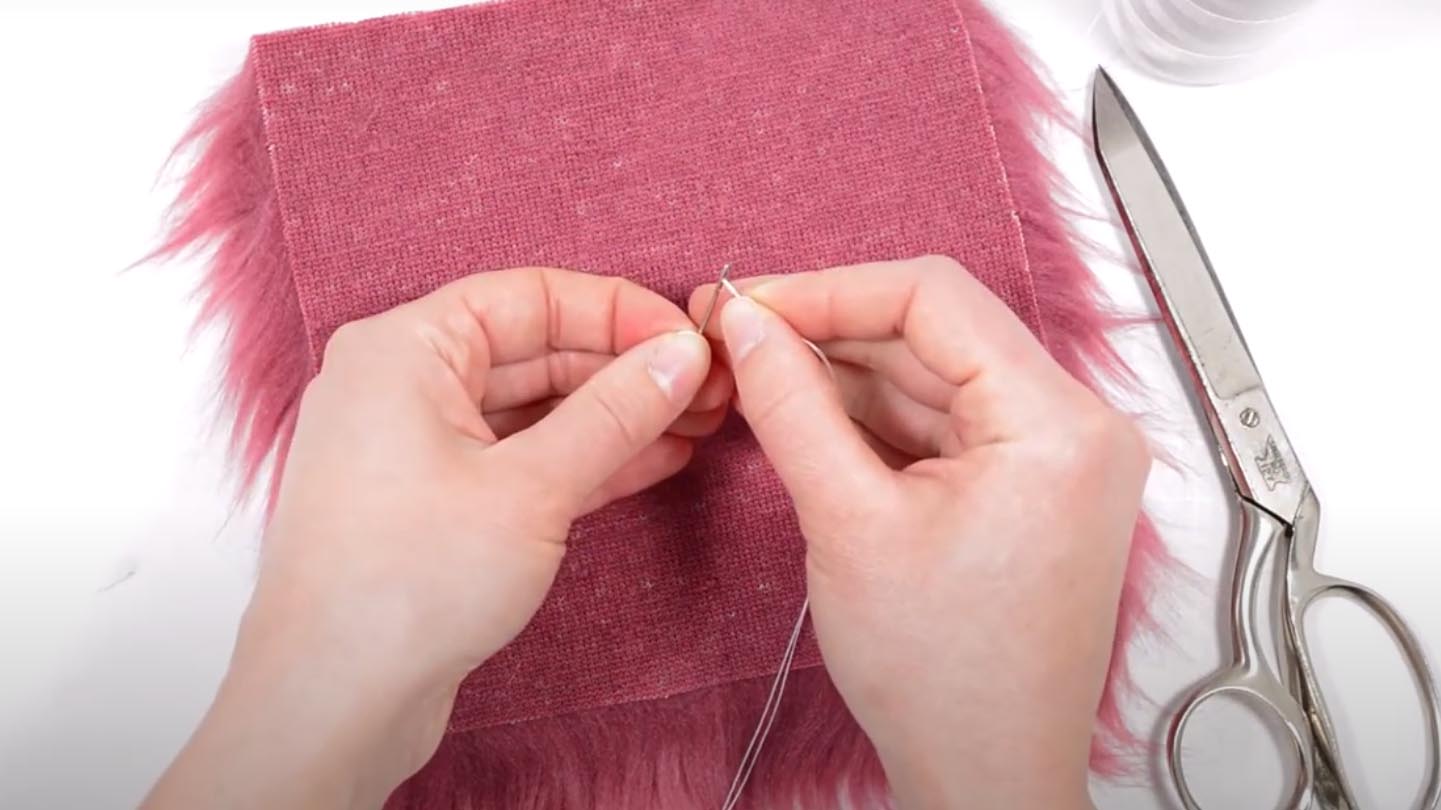 how to choose and thread a needle for sewing faux fur craft revue