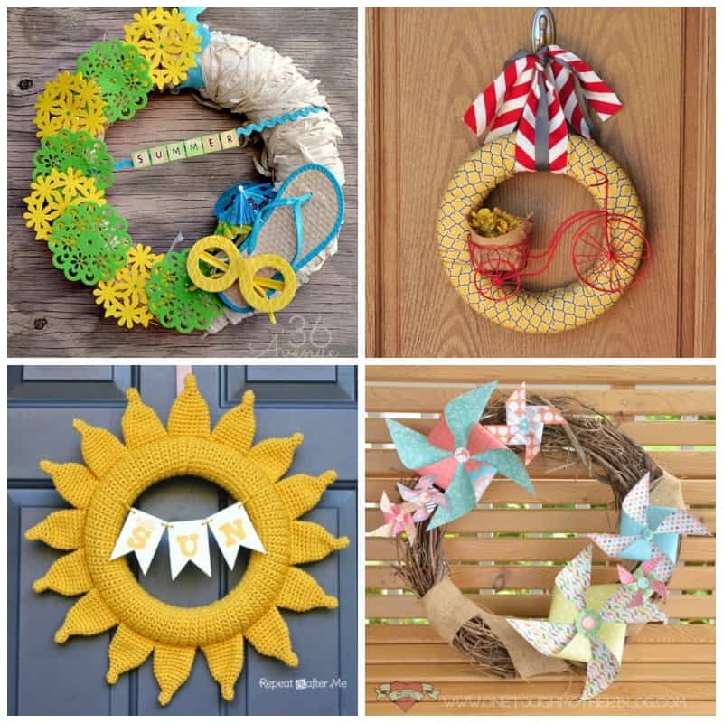DIY Summer Wreaths 20+ beautiful statement wreaths for summer!