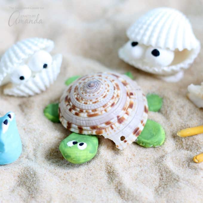 Sea Shell Creatures an easy and adorable beach craft!