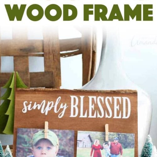 Rustic Wood Frame an easy DIY gift for any holiday or special event