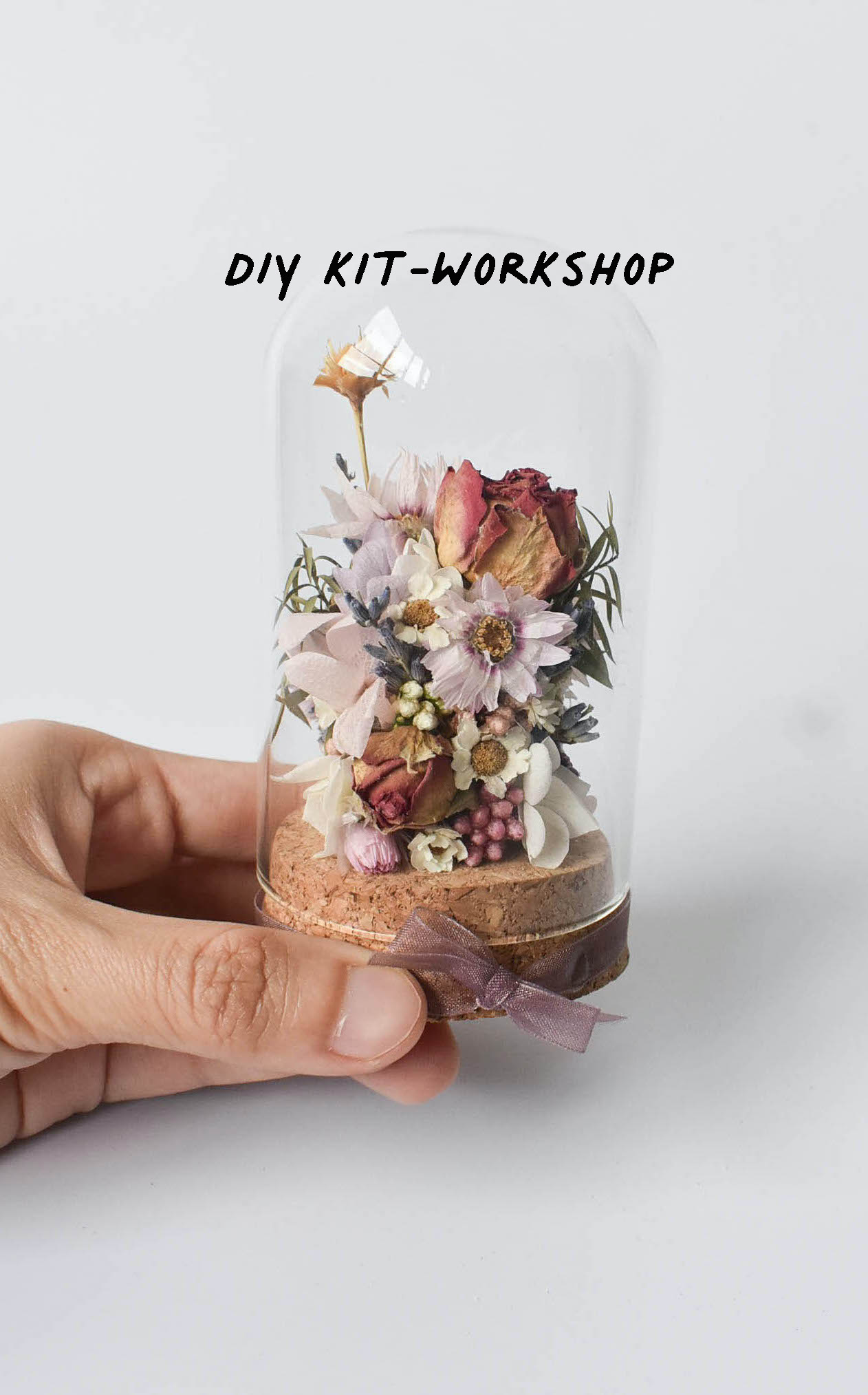 BUDGET option Dried Flowers Mini Dome DIYkit (weekends only
