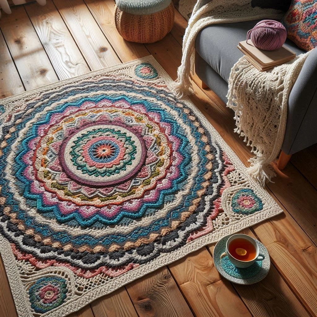 Crochet Mandala Rug