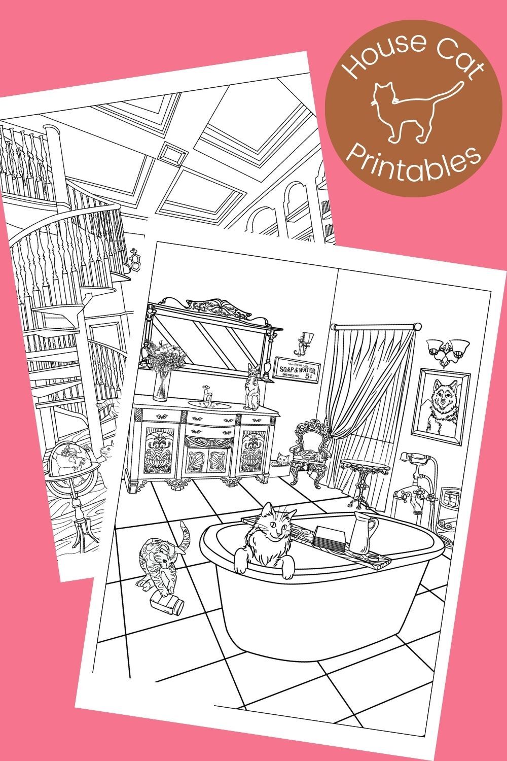 House Cat Coloring Pages Crafts Kids Love